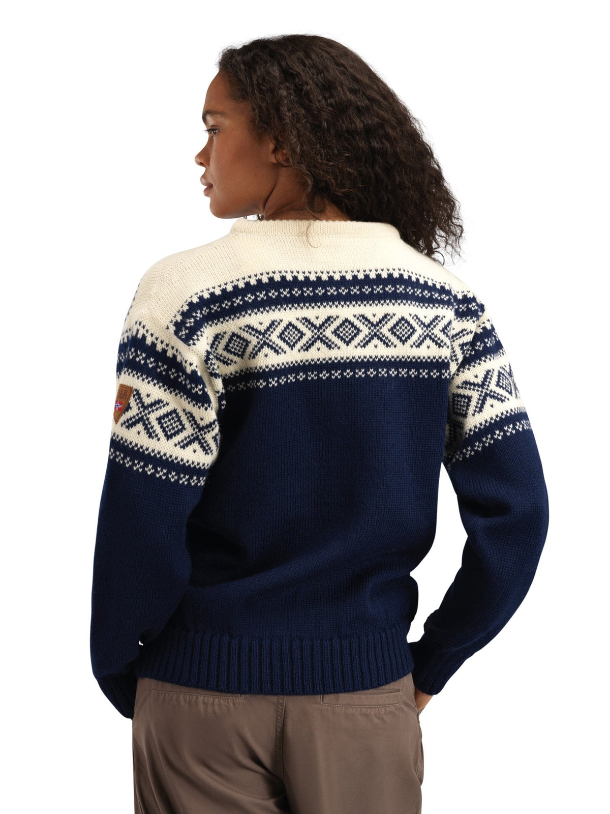 Dale of Norway Men Cortina 1956 Unisex Sweater - Norwegian Wool Navy Off-white
