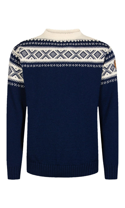 Dale of Norway Men Cortina 1956 Unisex Sweater - Norwegian Wool Navy Off-white
