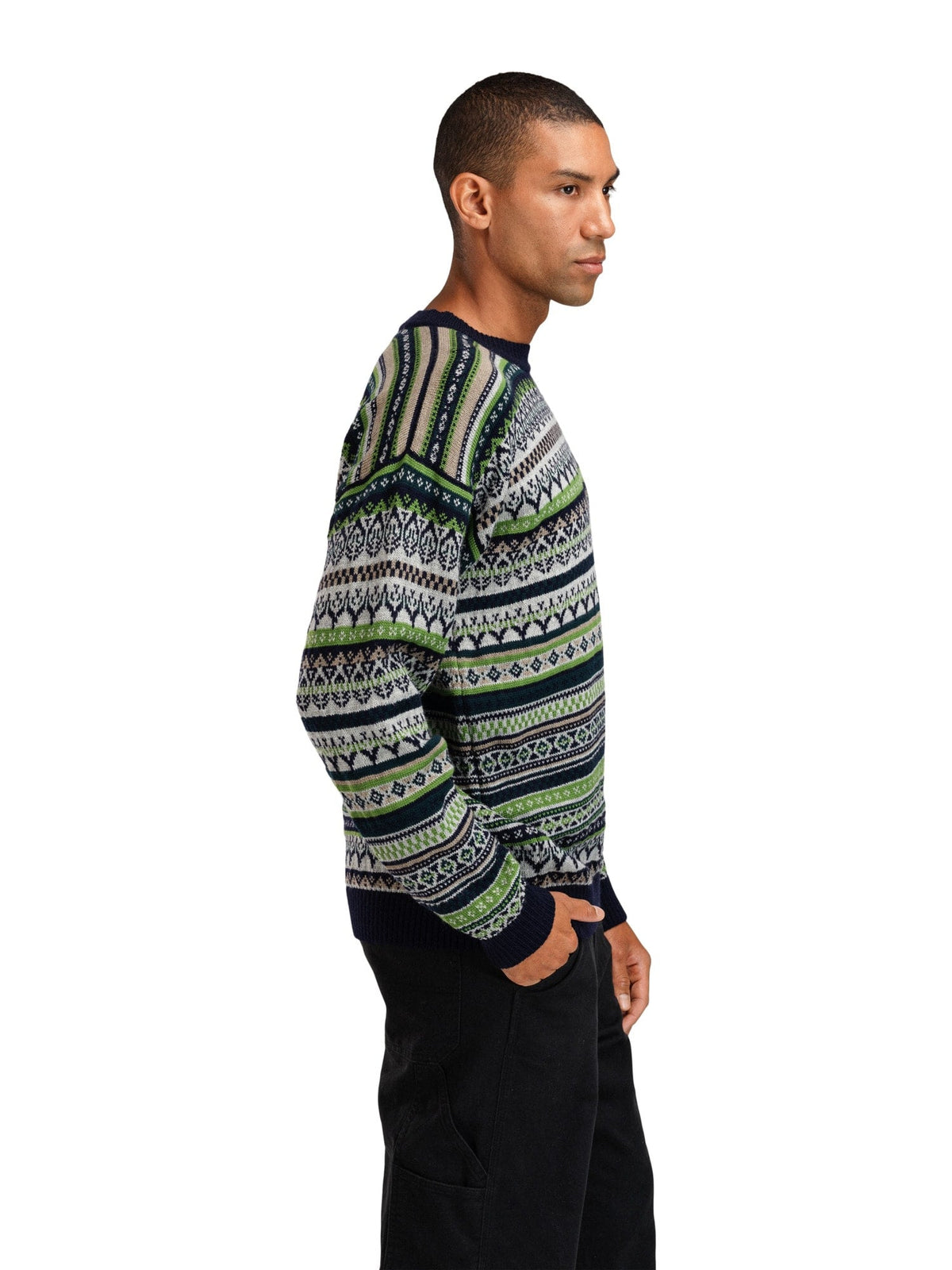 Dale of Norway Men Utsira Masc Sweater Marine Pinegreen Lightcharcoal