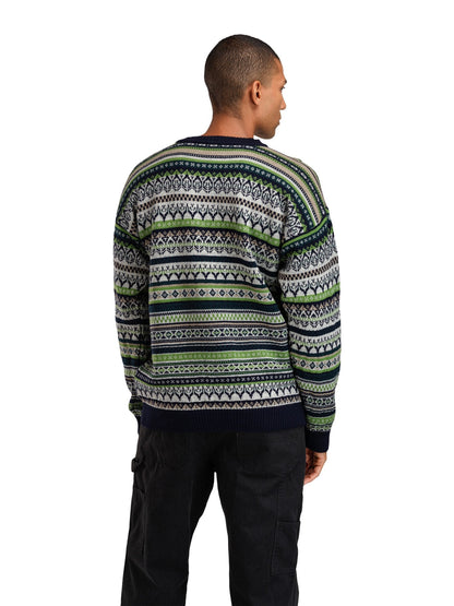 Dale of Norway Men Utsira Masc Sweater Marine Pinegreen Lightcharcoal