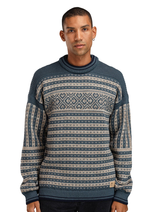 Dale of Norway Men Ramberg Masc  Sweater Steel Marine Montainstone Sand