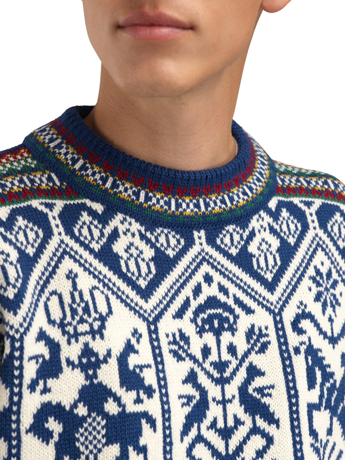 Dale of Norway Men 1994 Masculine Sweater Indigo Mustard Botttlegreen