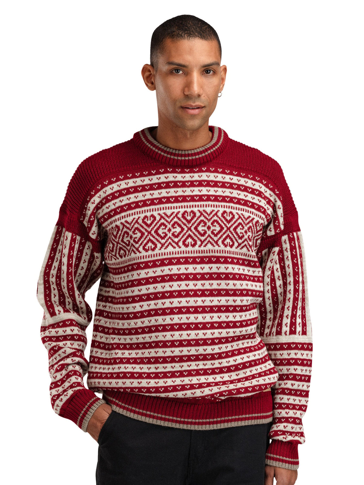 Dale of Norway Men Ramberg Masc  Sweater Redrose Mountainstone Sand mel