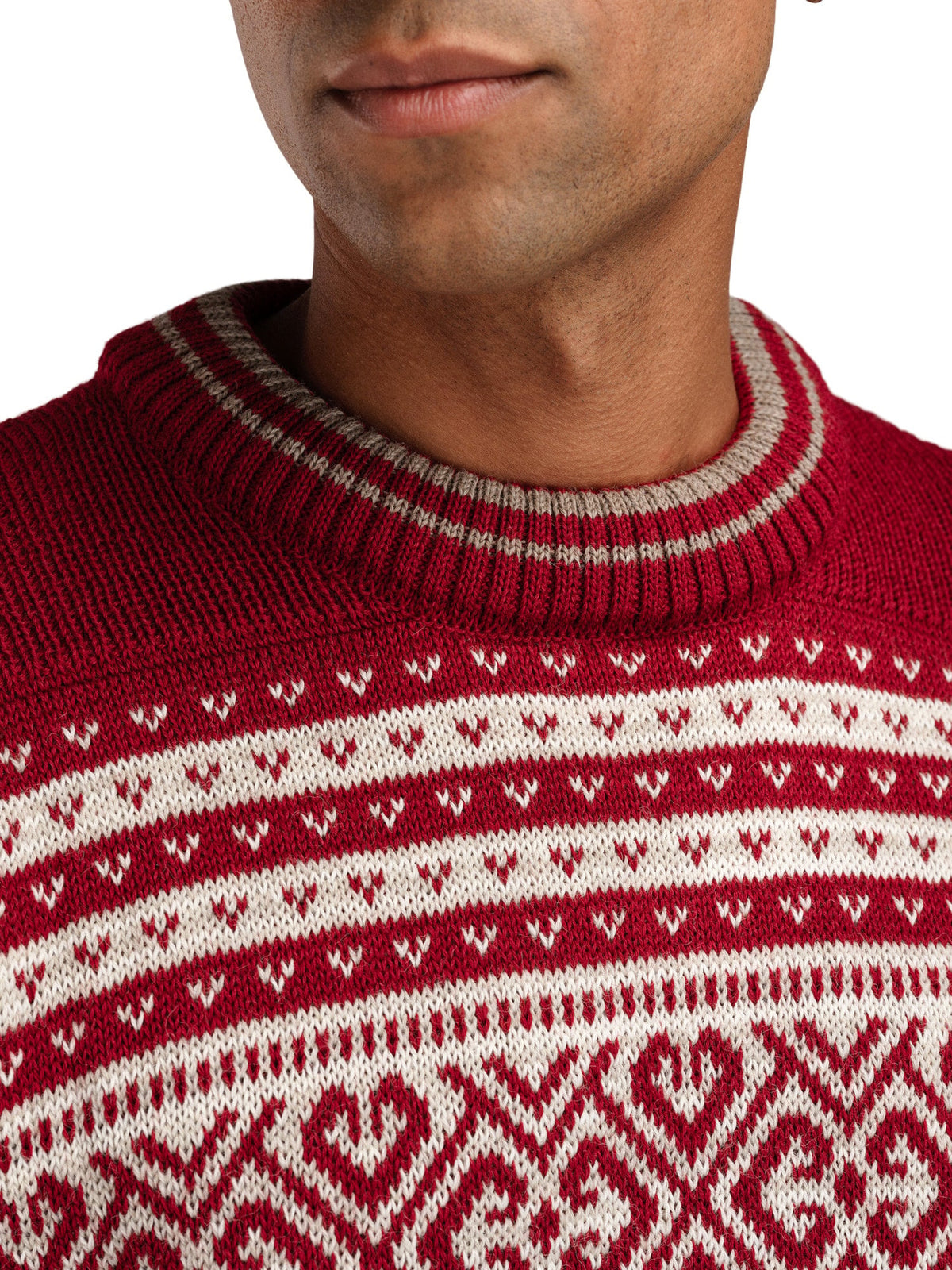 Dale of Norway Men Ramberg Masc  Sweater Redrose Mountainstone Sand mel