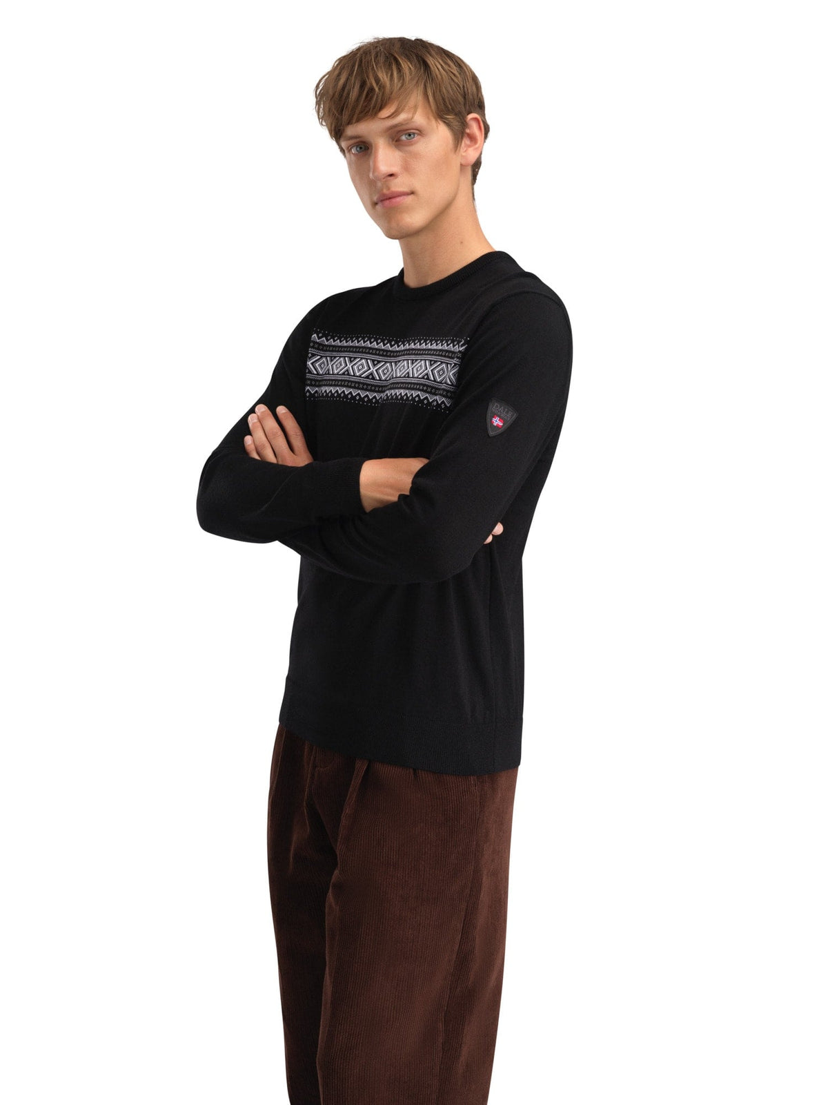 Dale of Norway Men Sverre Masc Sweater Black white grey