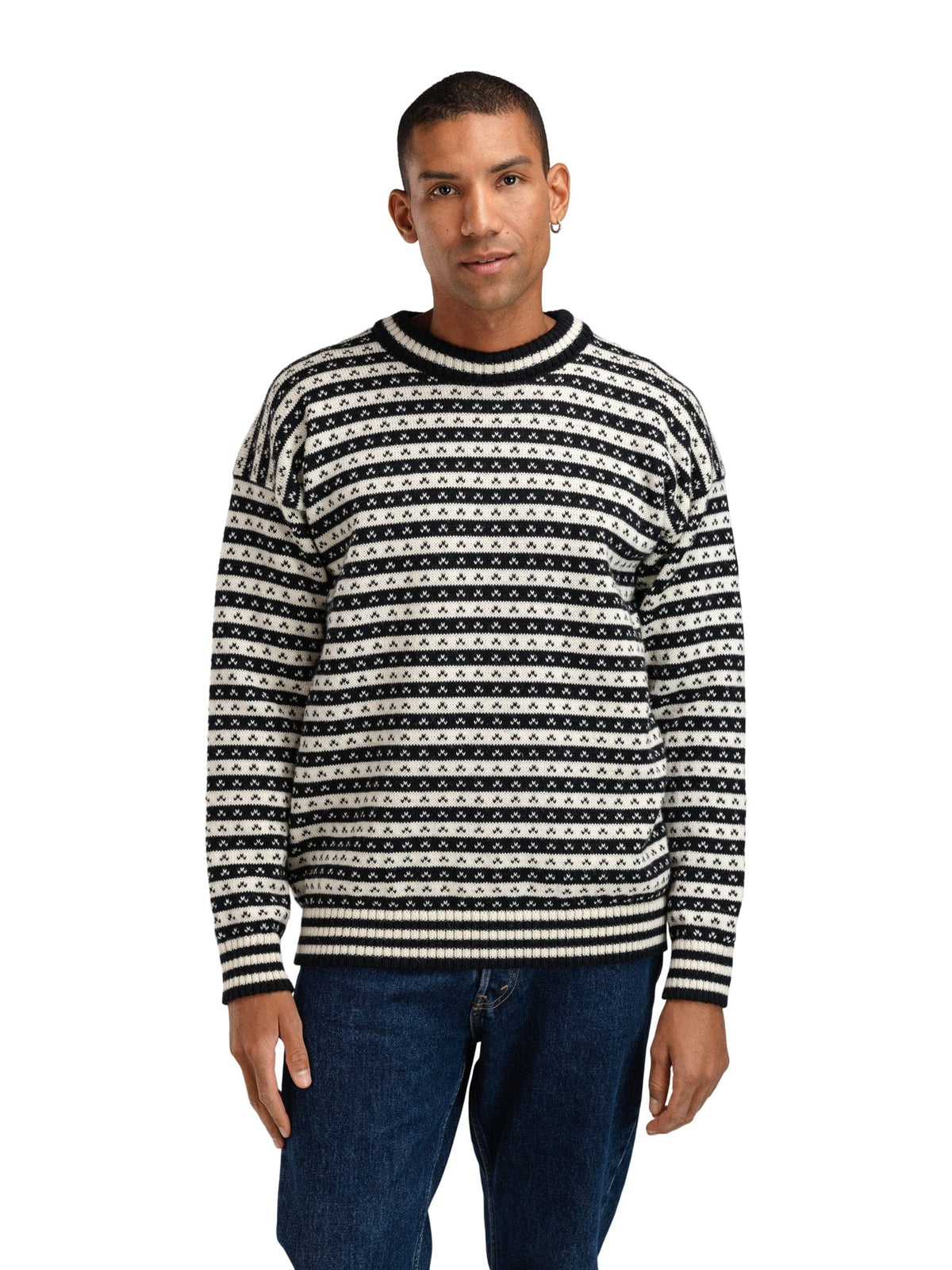 Dale of Norway Men Skipsleia Unisex Sweater Black Offwhite