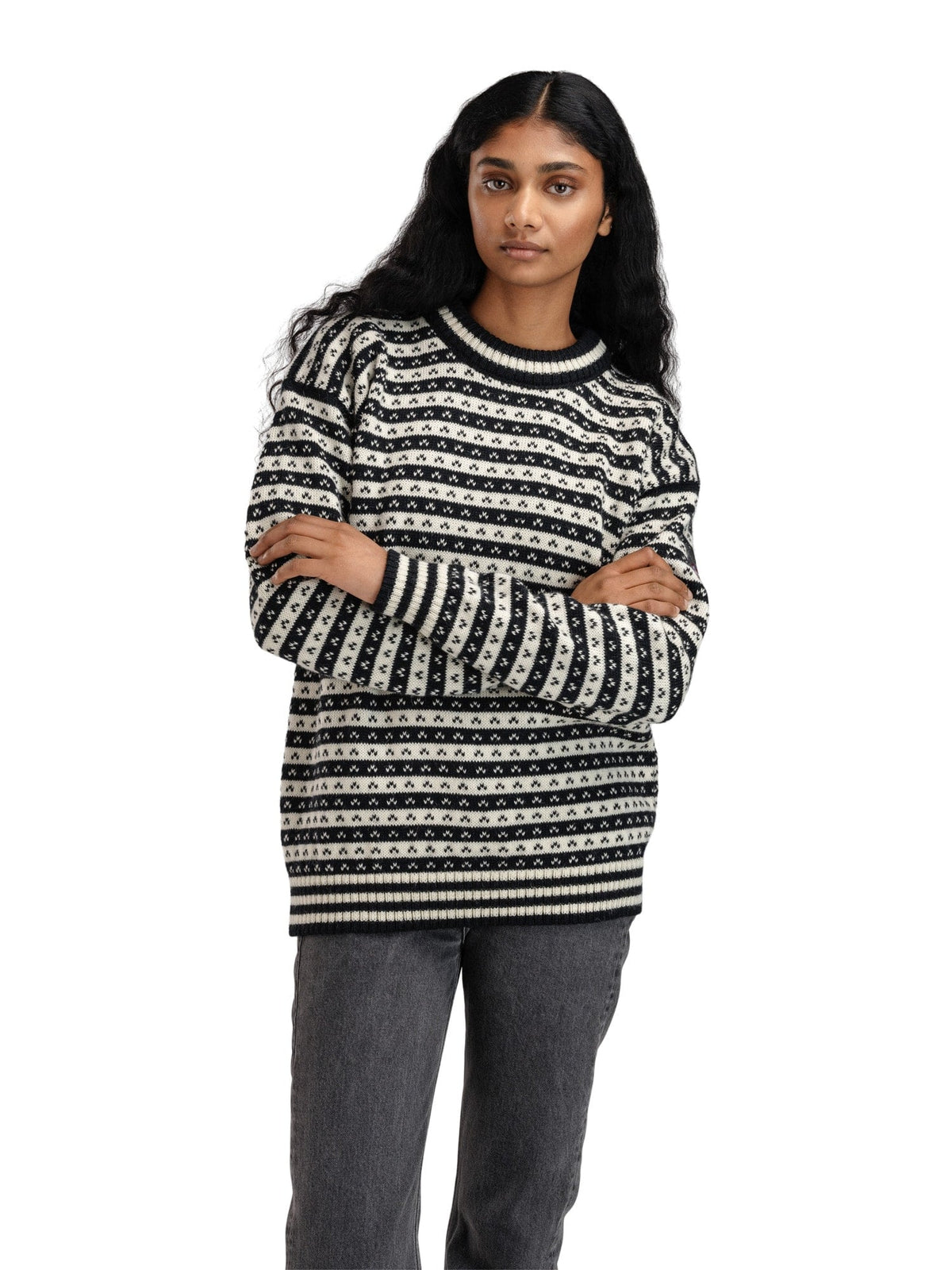 Dale of Norway Men Skipsleia Unisex Sweater Black Offwhite