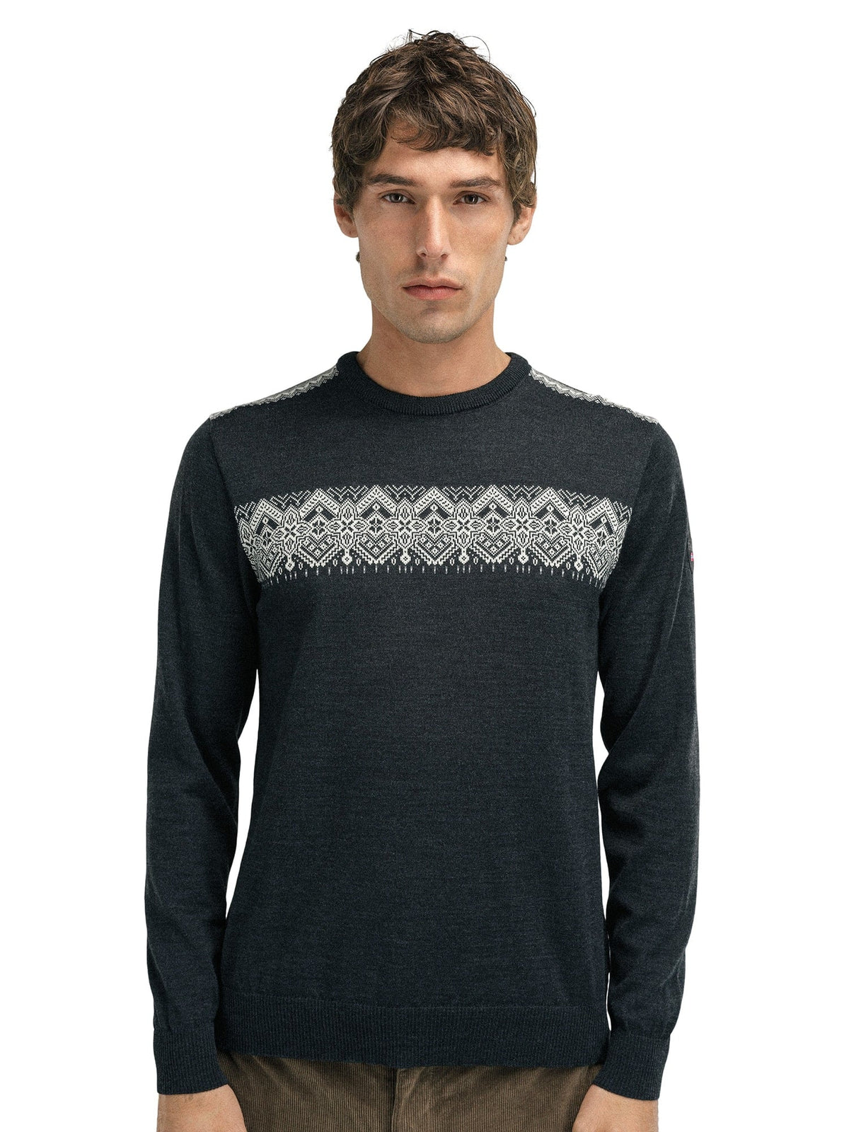 Dale of Norway Men Stenberg Masculine Sweater Dark Charcoal Offwhite