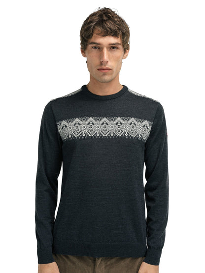 Dale of Norway Men Stenberg Masculine Sweater Dark Charcoal Offwhite