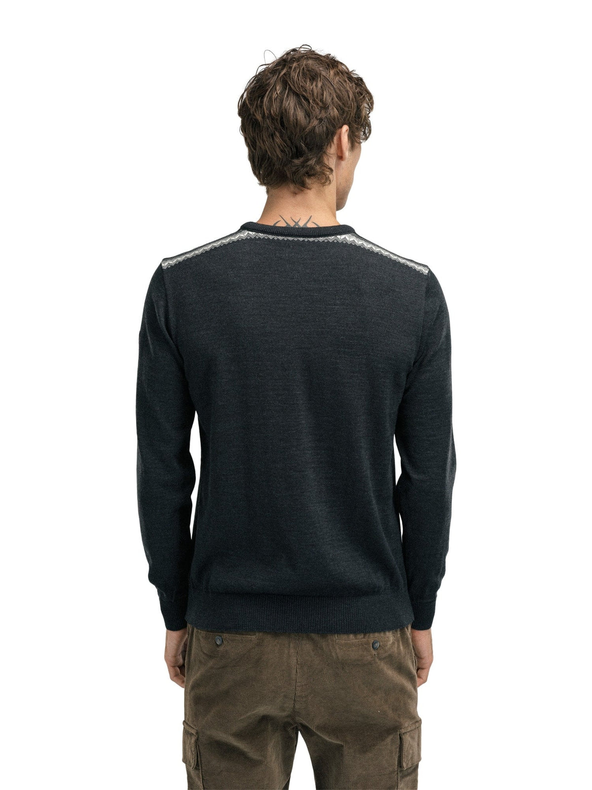 Dale of Norway Men Stenberg Masculine Sweater Dark Charcoal Offwhite