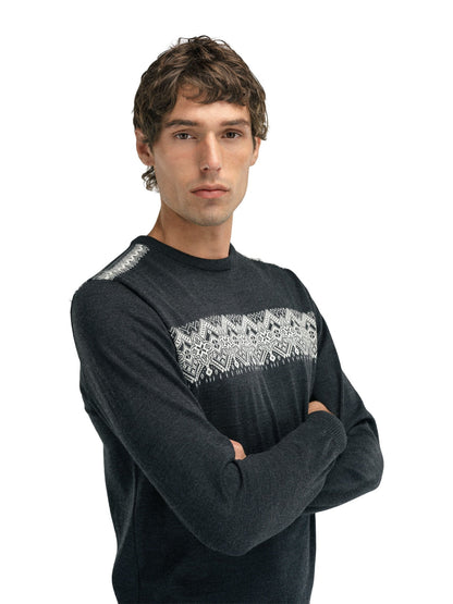 Dale of Norway Men Stenberg Masculine Sweater Dark Charcoal Offwhite
