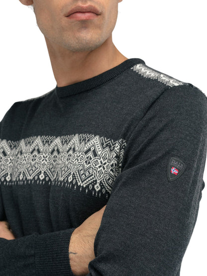 Dale of Norway Men Stenberg Masculine Sweater Dark Charcoal Offwhite