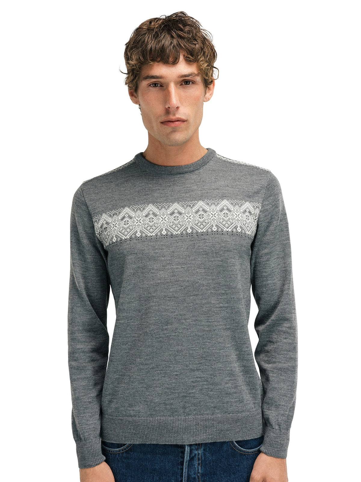 Dale of Norway Men Stenberg Masculine Sweater Smoke Offwhite Charcoal