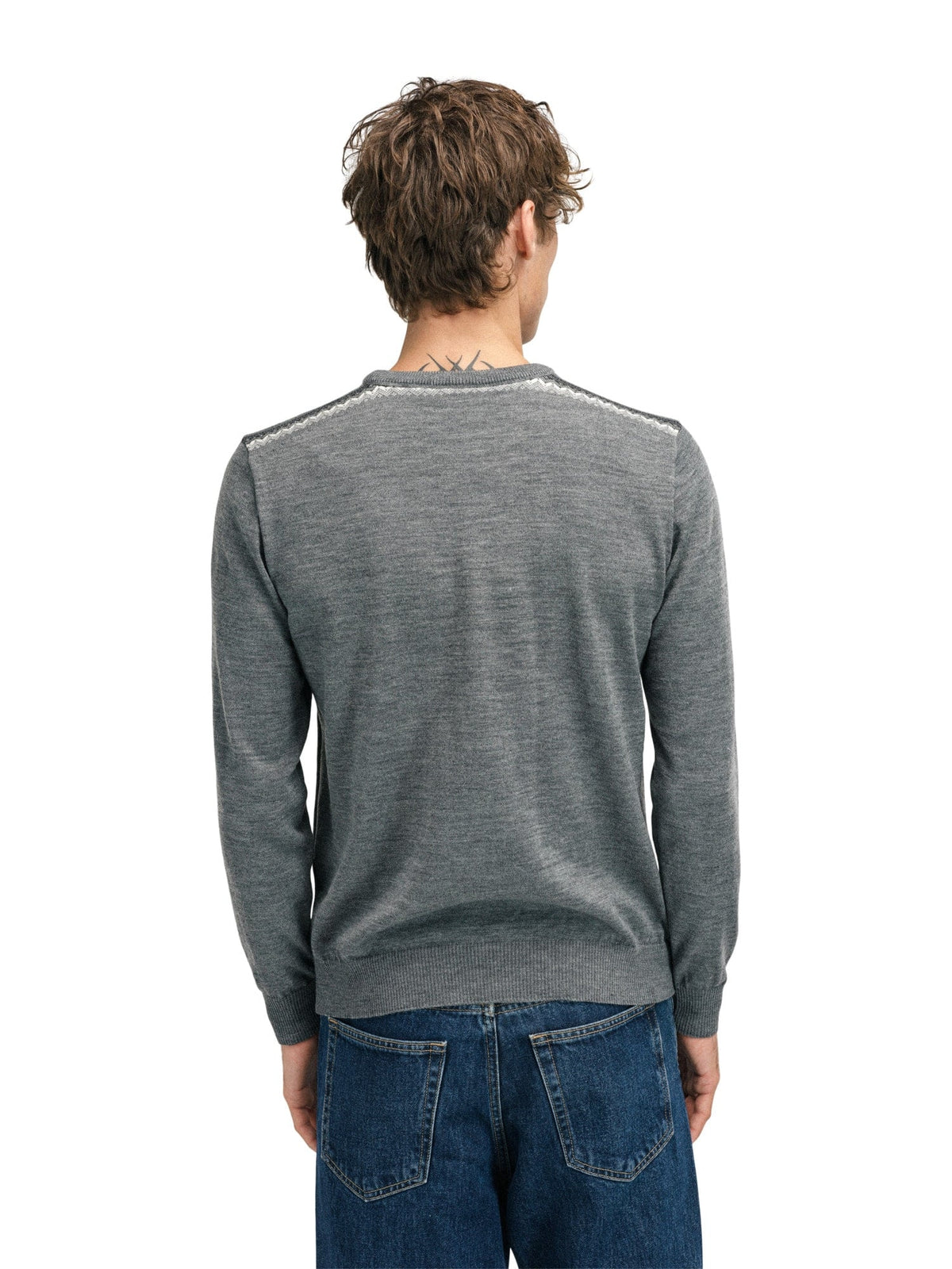 Dale of Norway Men Stenberg Masculine Sweater Smoke Offwhite Charcoal