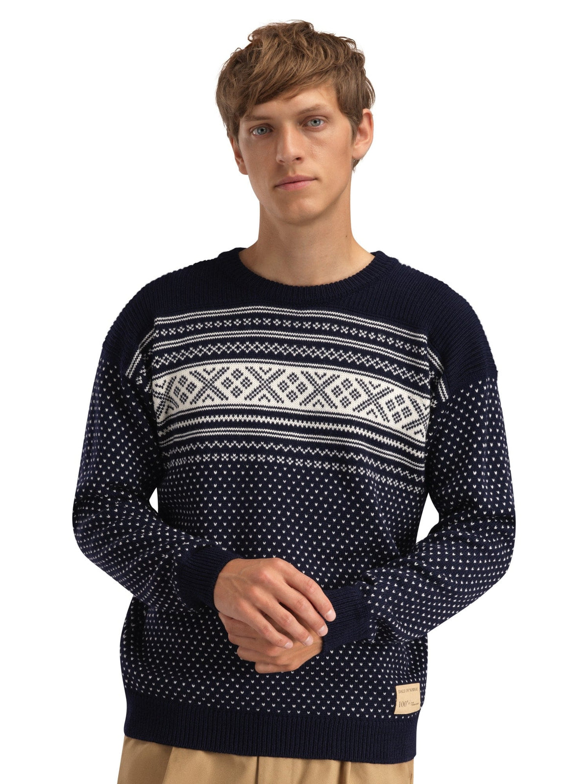 Dale of Norway Men Valløy masculine sweater Navy Offwhite