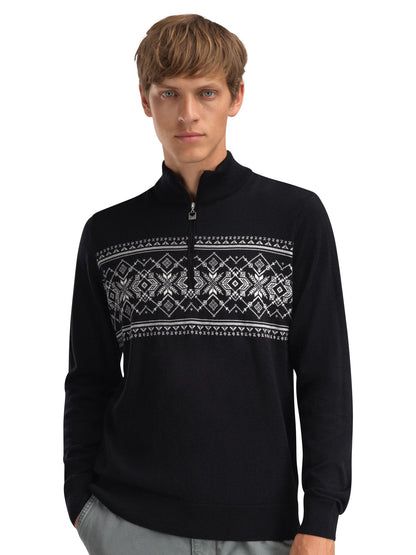 Dale of Norway Men Liaset Men's Sweater Black Offwhite