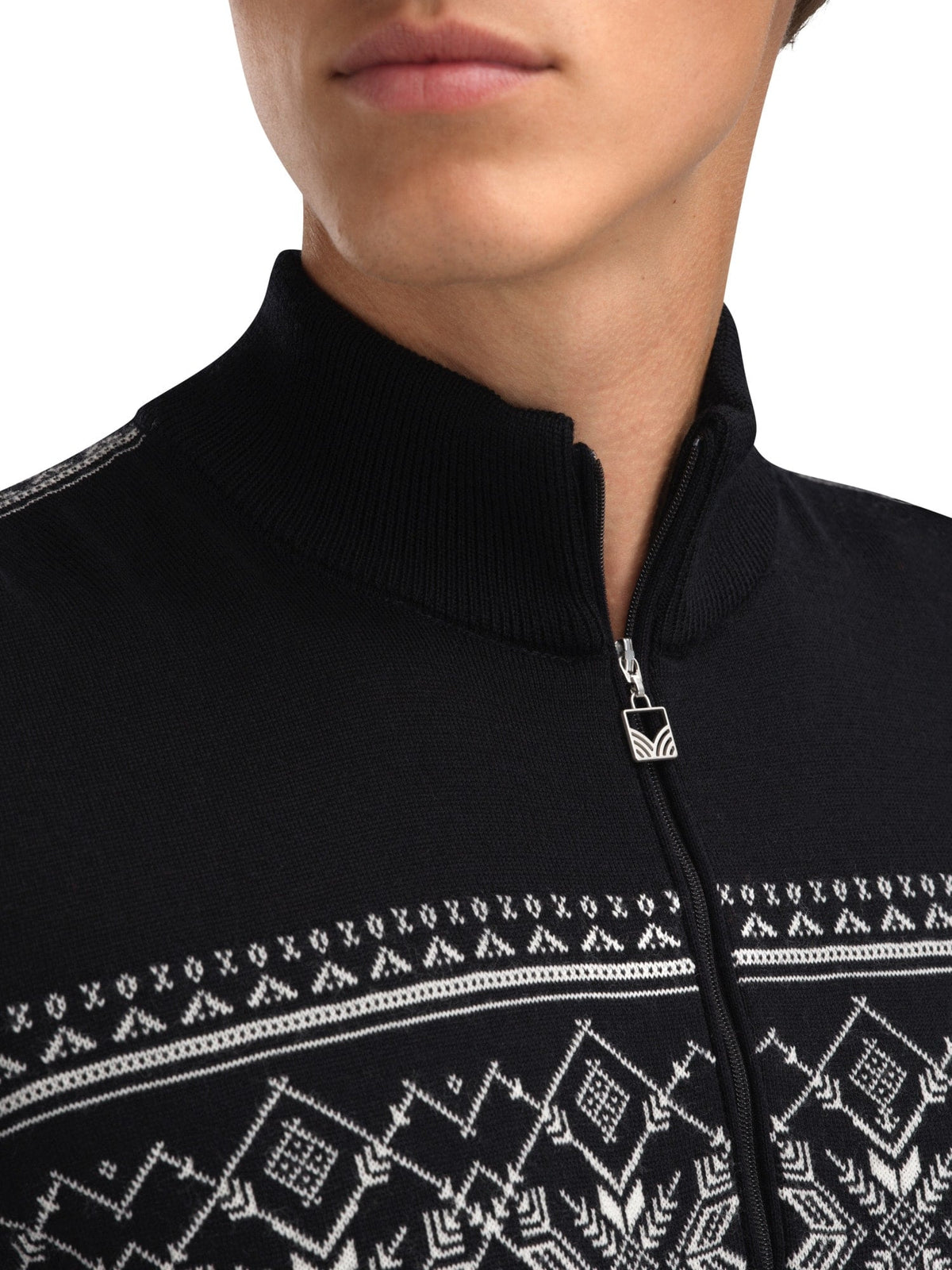 Dale of Norway Men Liaset Men's Sweater Black Offwhite