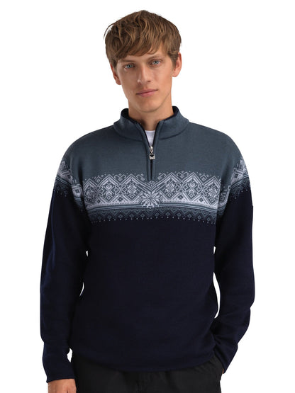 Dale of Norway Men Moritz Men's Sweater Navy Steel Ice Blue