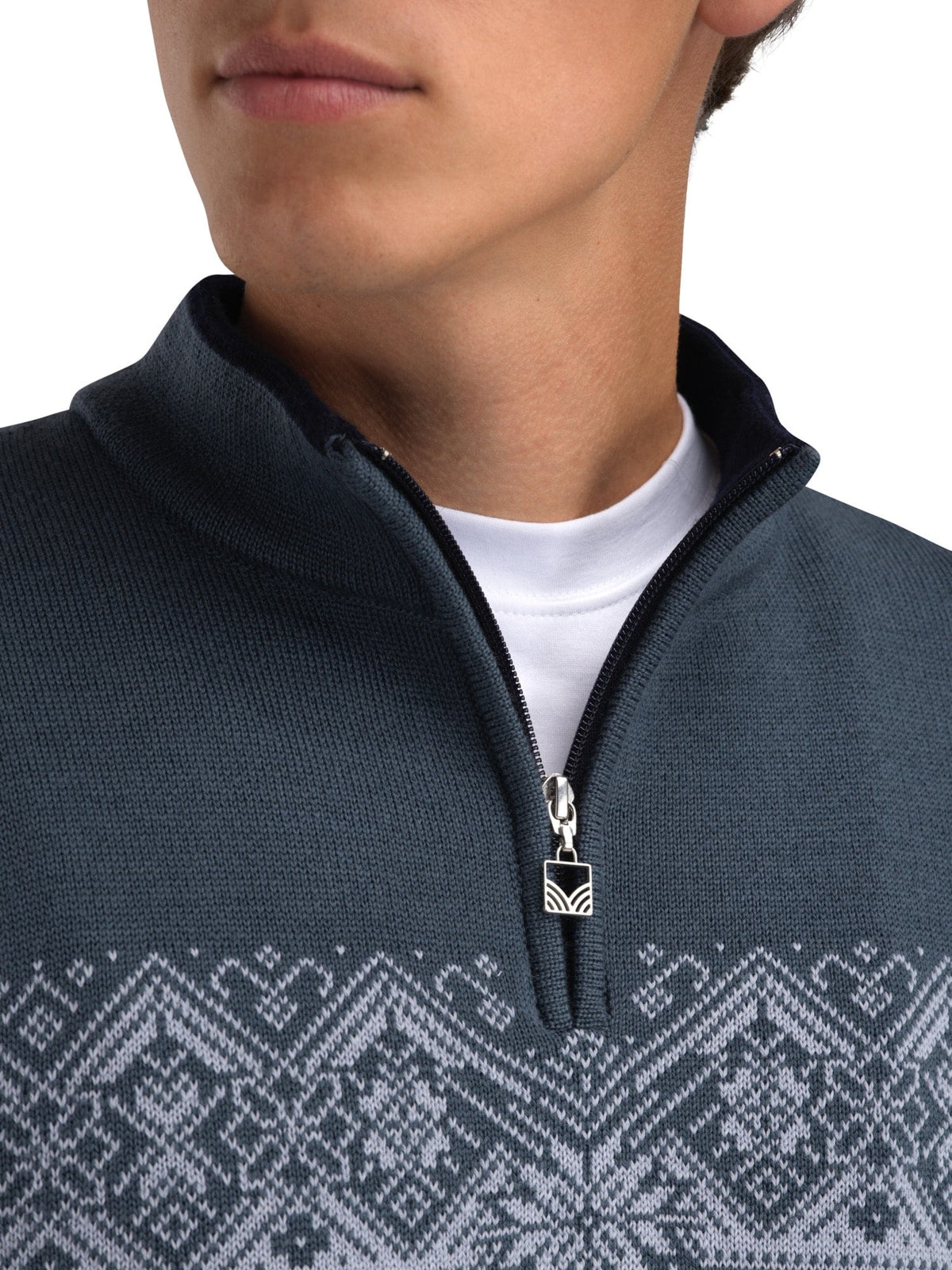 Dale of Norway Men Moritz Men's Sweater Navy Steel Ice Blue