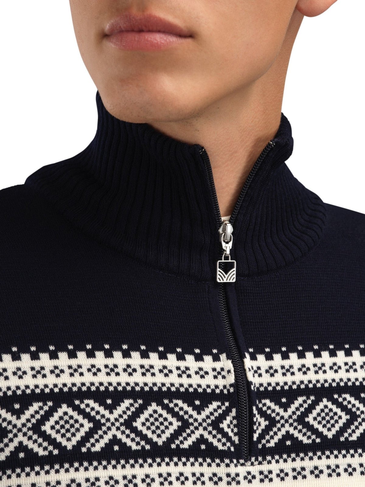 Dale of Norway Men Dalestølen men’s merino wool sweater Offwhite Navy
