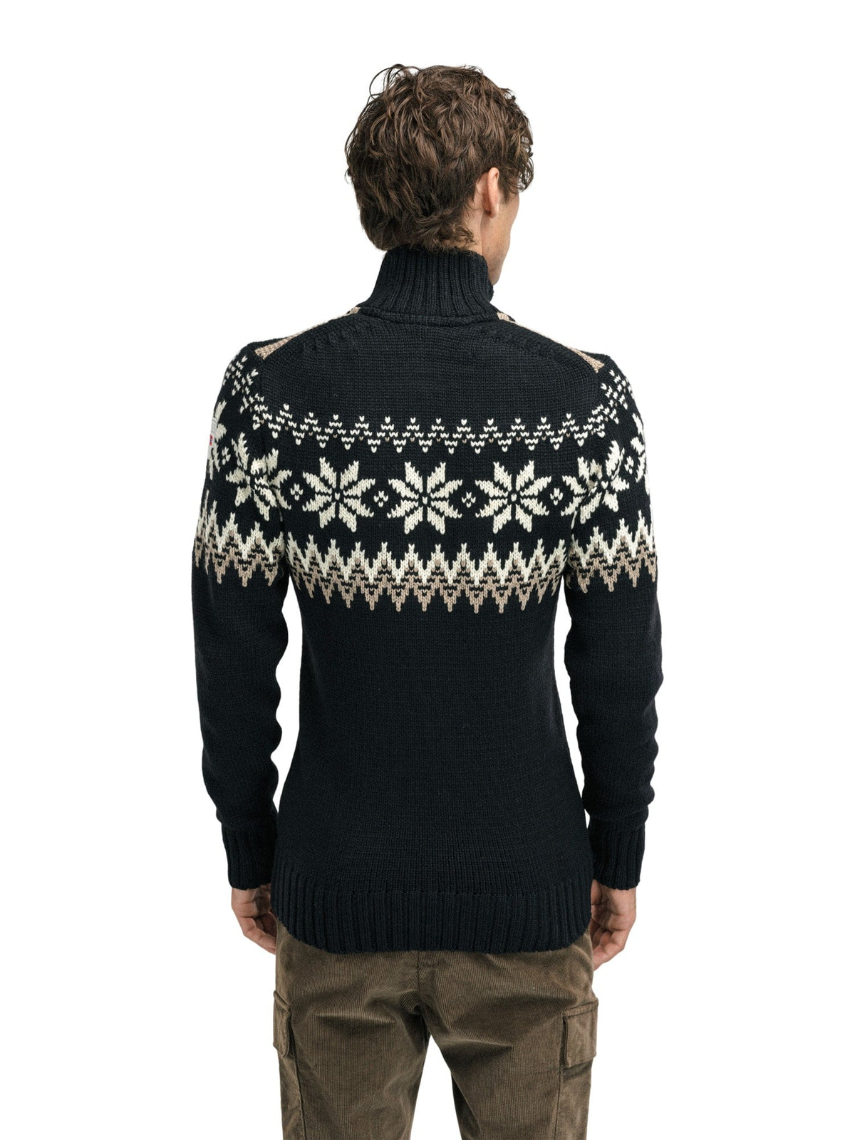 Dale of Norway Men Myking Masc Sweater Black Brown Offwhite