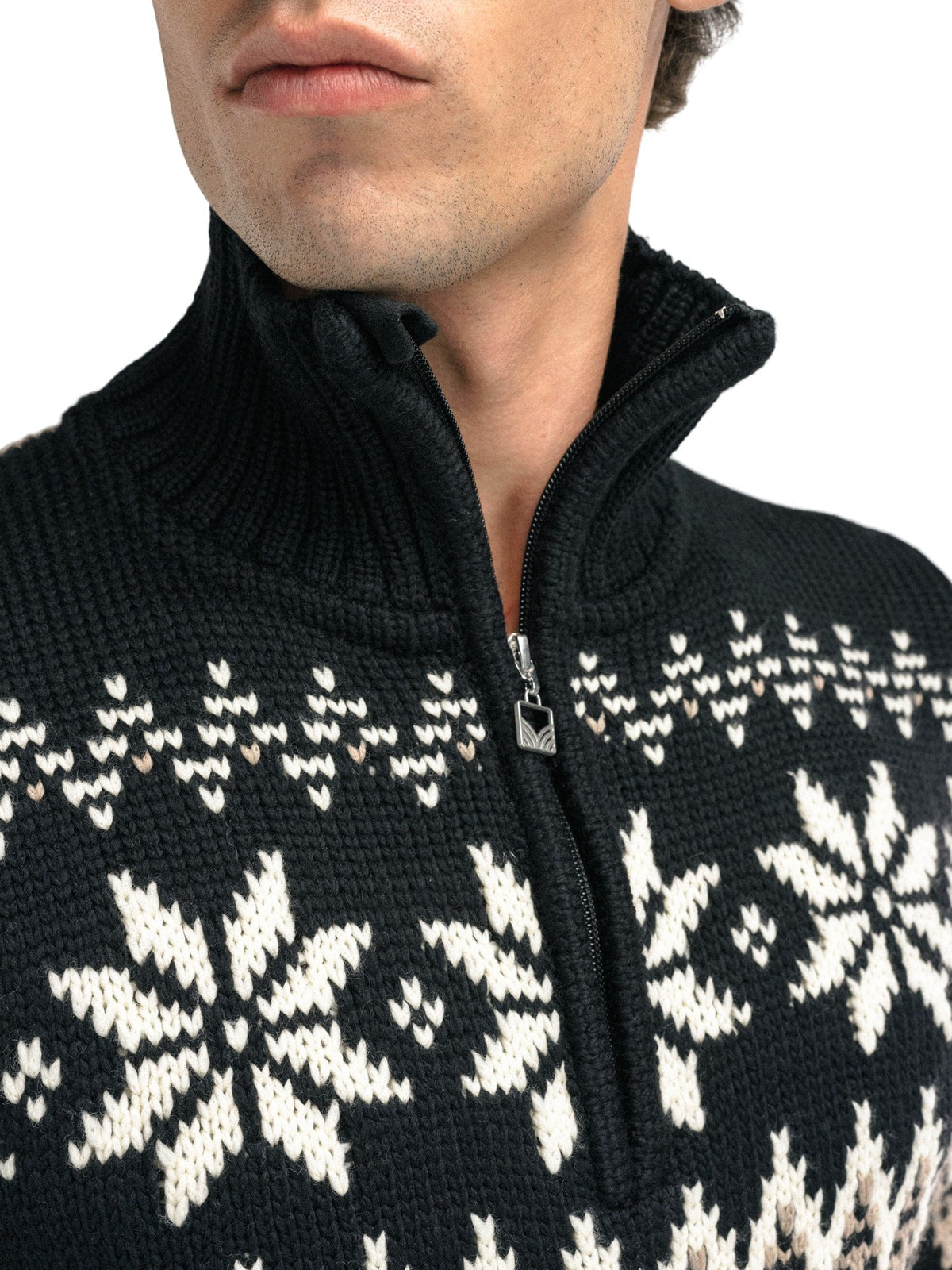 Dale of Norway Men Myking Masc Sweater Black Brown Offwhite