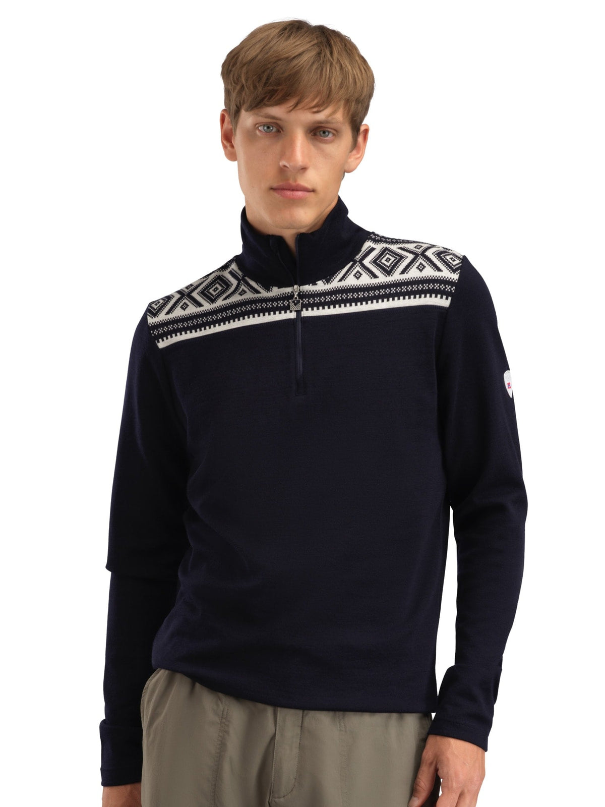 Dale of Norway Men Cortina Basic Men’s Sweater - Superfine Merino NAVY OFFWHITE
