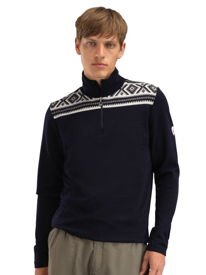 Dale of Norway Men Cortina Basic Men’s Sweater - Superfine Merino NAVY OFFWHITE