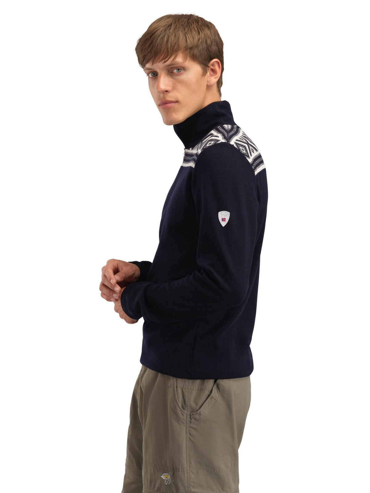 Dale of Norway Men Cortina Basic Men’s Sweater - Superfine Merino NAVY OFFWHITE