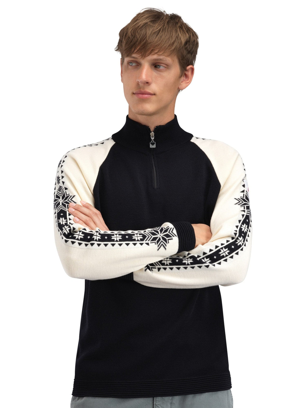 Dale of Norway Men Geilo Masc Sweater Black Offwhite