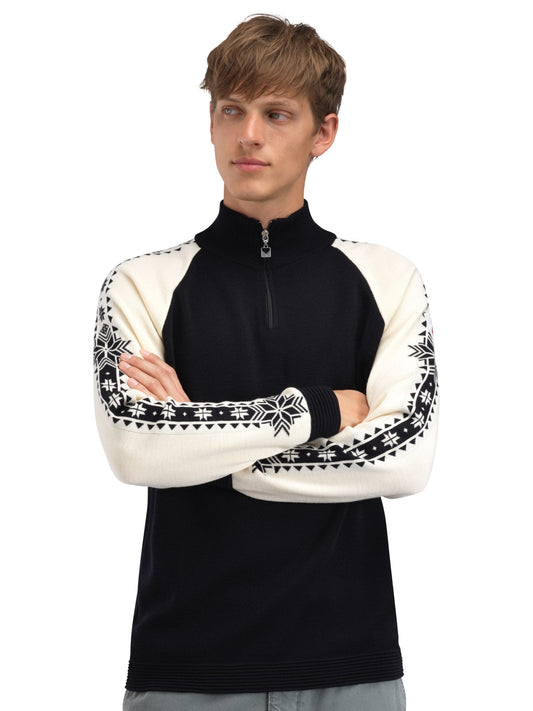 Dale of Norway Men Geilo Masc Sweater Black Offwhite