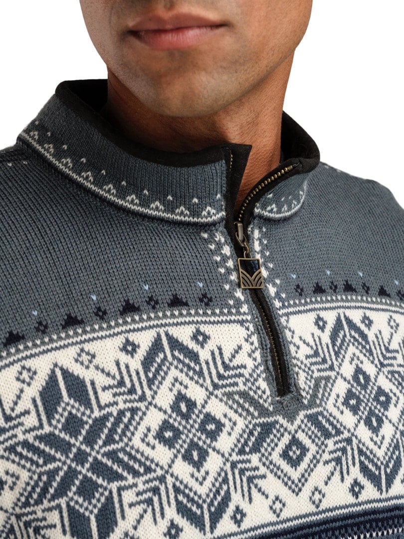 Dale of Norway Men Blyfjell Sweater Steel Offwhite Marine