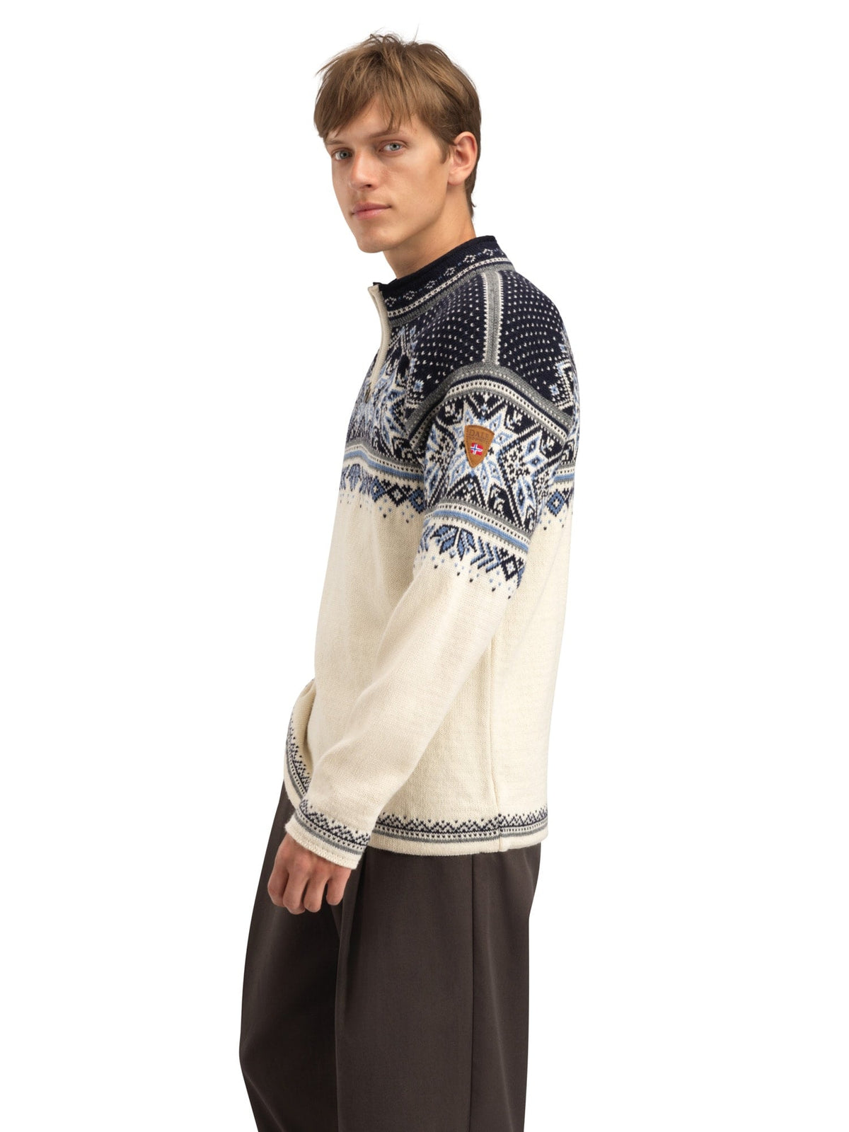 Dale of Norway Men Vail Masc Sweater Offwhite Smoke Midnightnavy