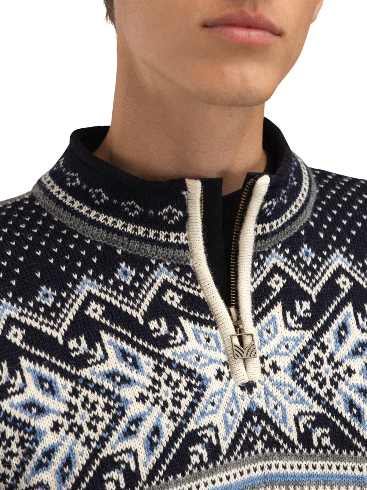 Dale of Norway Men Vail Masc Sweater Offwhite Smoke Midnightnavy