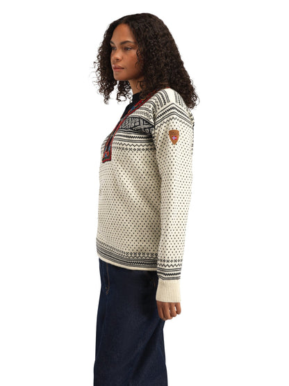 Dale of Norway Men Setesdal Unisex Sweater - Norwegian Wool OFFWHITE BLACK