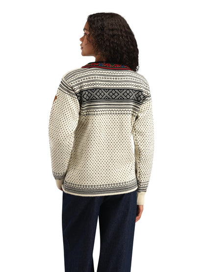 Dale of Norway Men Setesdal Unisex Sweater - Norwegian Wool OFFWHITE BLACK