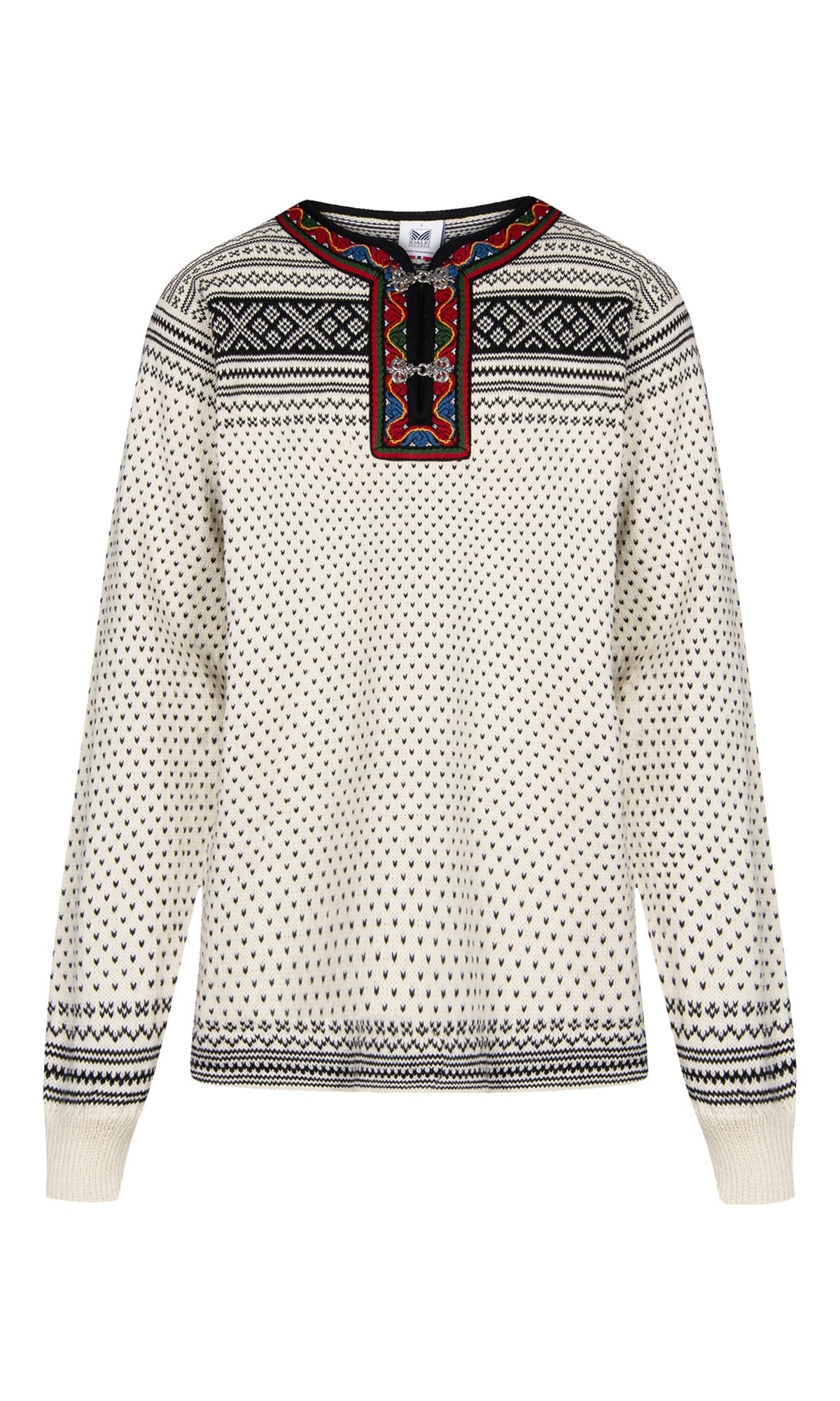 Dale of Norway Men Setesdal Unisex Sweater - Norwegian Wool OFFWHITE BLACK