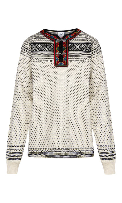 Dale of Norway Men Setesdal Unisex Sweater - Norwegian Wool OFFWHITE BLACK