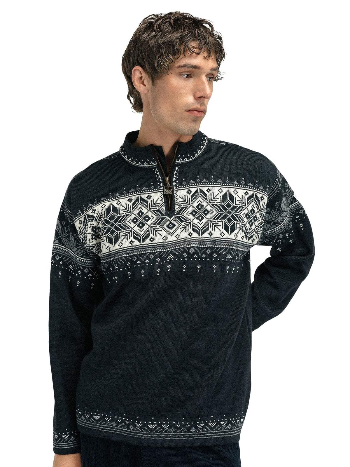 Dale of Norway Men Blyfjell Sweater Black smoke Offwhite Lgtcharco