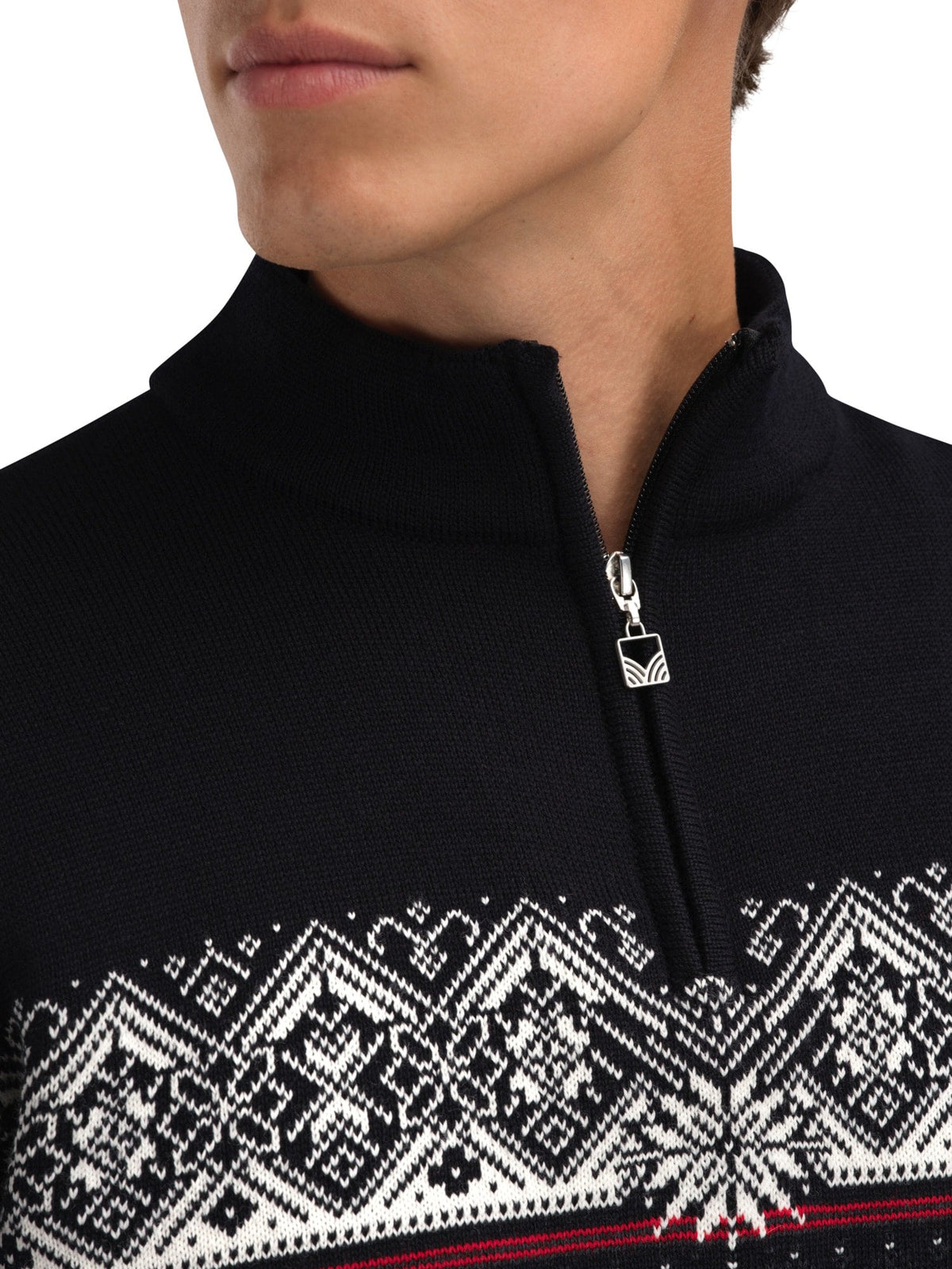 Dale of Norway Men Moritz Men’s Sweater - Merino Wool DARKCHARCOAL RASPBERRY BLACK
