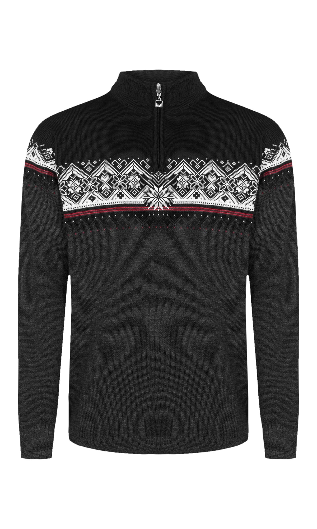 Dale of Norway Men Moritz Men’s Sweater - Merino Wool DARKCHARCOAL RASPBERRY BLACK