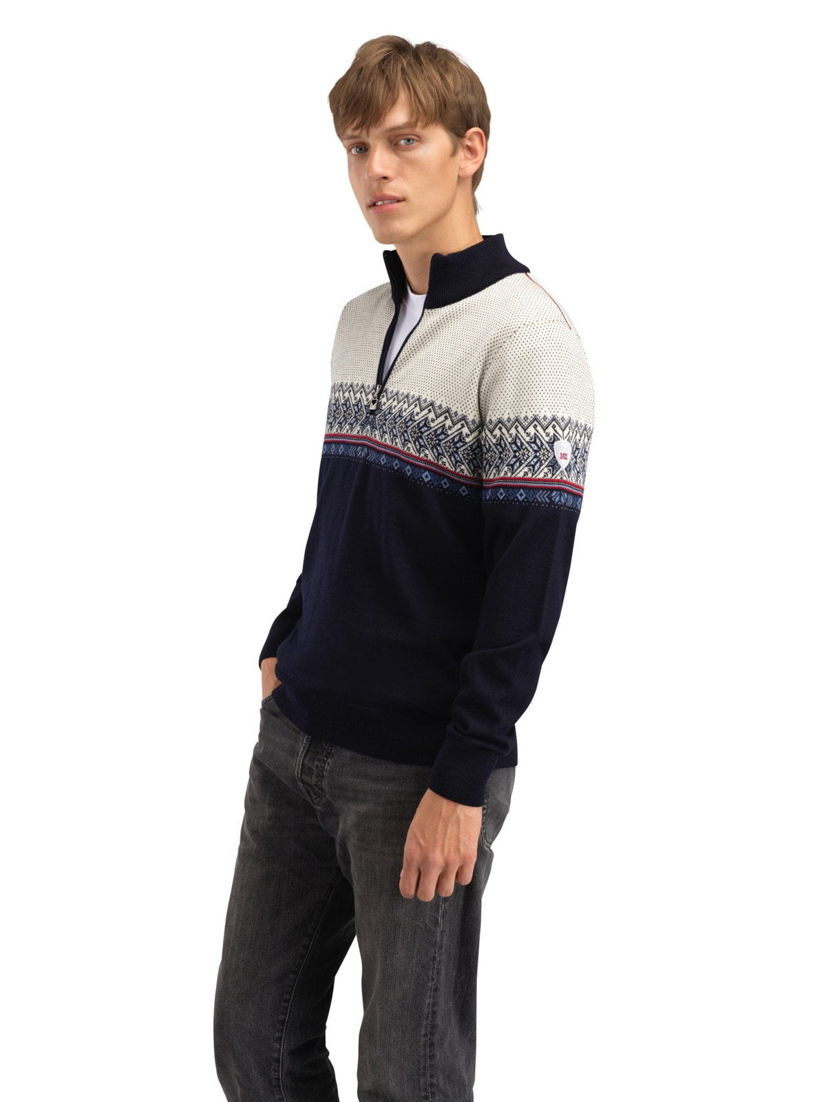 Dale of Norway Men Hovden Men’s Sweater - Merino Wool NAVY BLUESHADOW INDIGO
