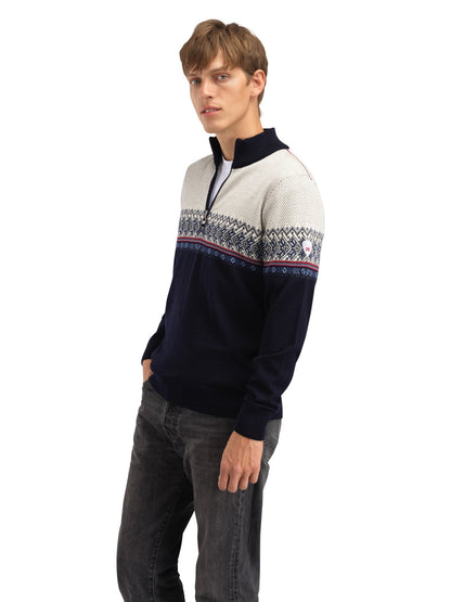 Dale of Norway Men Hovden Men’s Sweater - Merino Wool NAVY BLUESHADOW INDIGO