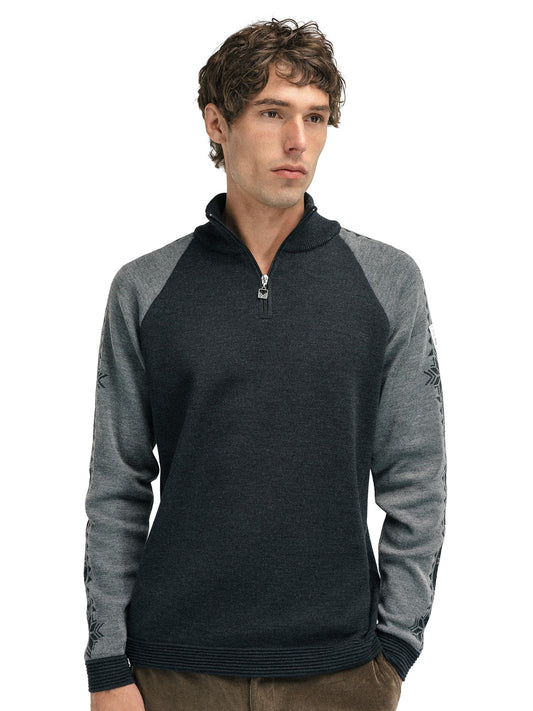 Dale of Norway Men Geilo Men’s Sweater - Merino Wool DARK CHARCOAL SMOKE