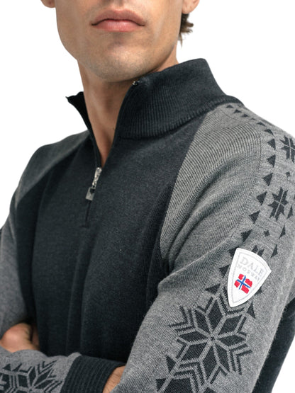 Dale of Norway Men Geilo Men’s Sweater - Merino Wool DARK CHARCOAL SMOKE