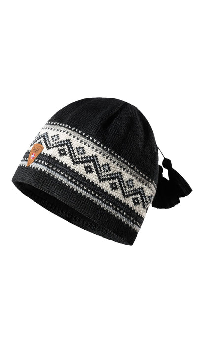 Dale of Norway Men Vail Hat - Norwegian Wool Black White Grey Sand